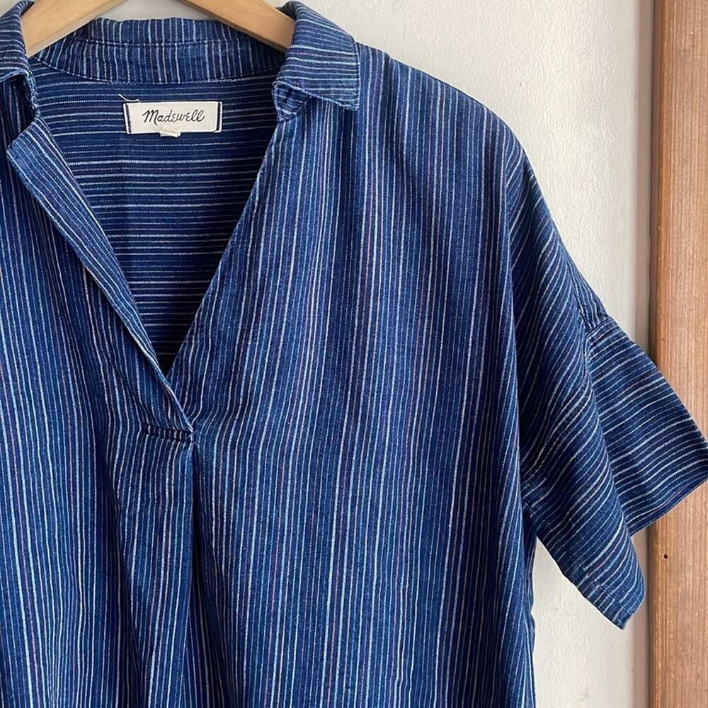 Madewell Courier Button-Back Shirt in Cecile Stripe - Picture 4 of 15